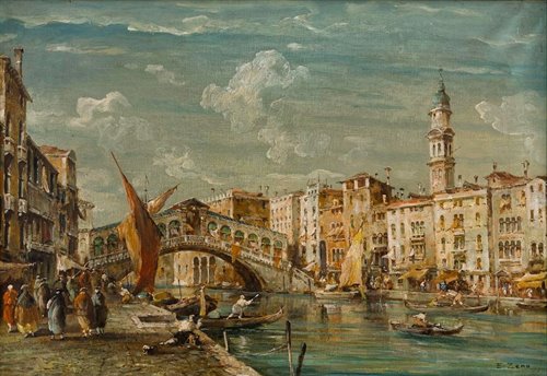 "Venezia, il Ponte di Rialto sul Canal Grande"